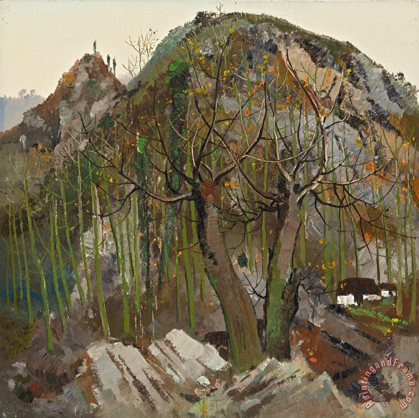 The Qianling Mountains painting - Wu Guanzhong The Qianling Mountains Art Print