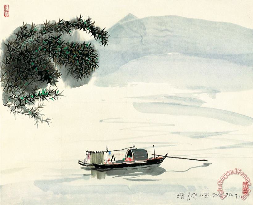 Tranquility, 1986 painting - Wu Guanzhong Tranquility, 1986 Art Print