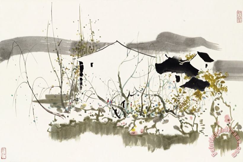 Wu Guanzhong Untitled Art Painting