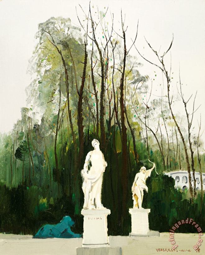 Versailles, 1989 painting - Wu Guanzhong Versailles, 1989 Art Print