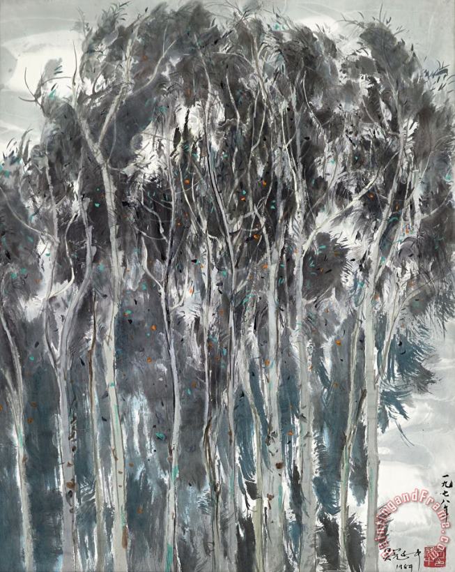 Wu Guanzhong Yunnan Forest Art Painting