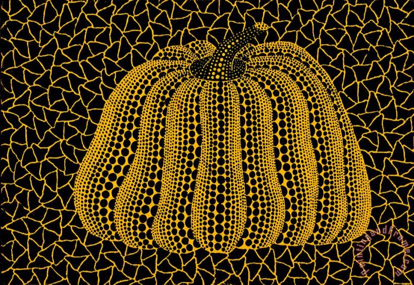 Pumpkin, 1992 painting - Yayoi Kusama Pumpkin, 1992 Art Print