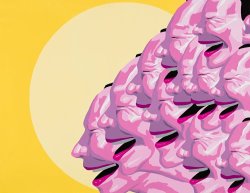 Yue Minjun Morning Music, 2002