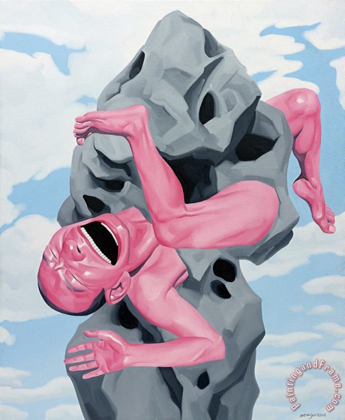 Yue Minjun Untitled (magritte Stone), 2006 Art Painting