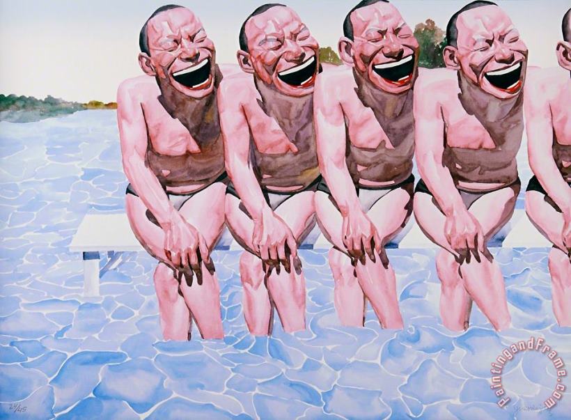 Untitled (smile Ism No. 7), 2006 painting - Yue Minjun Untitled (smile Ism No. 7), 2006 Art Print