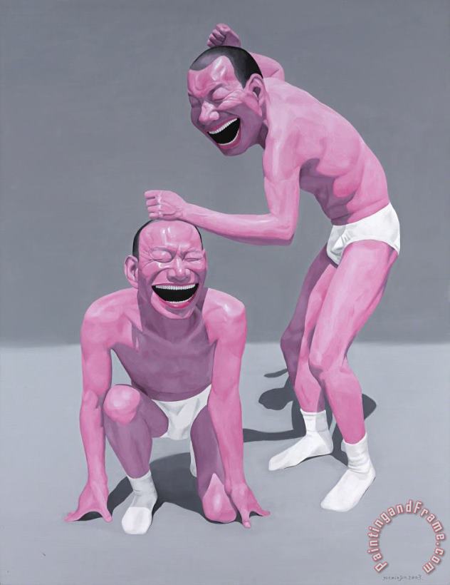Untitled, 2003 painting - Yue Minjun Untitled, 2003 Art Print