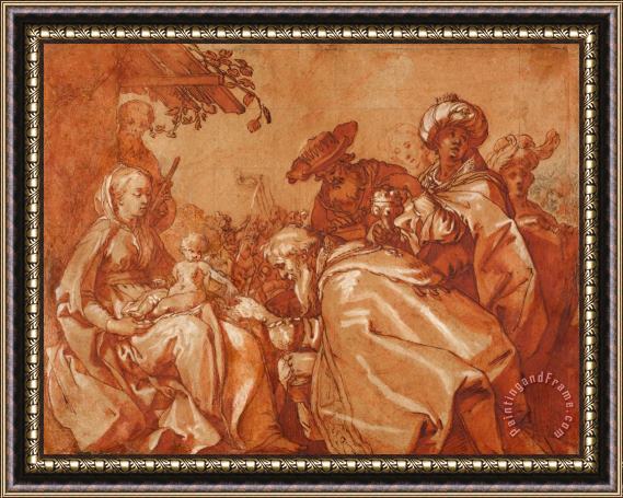 Abraham Bloemaert The Adoration of The Magi Framed Painting