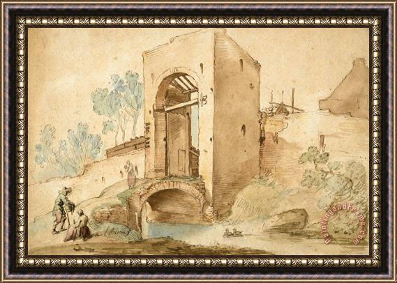 Abraham Bloemaert The Gateway to a Town Framed Painting