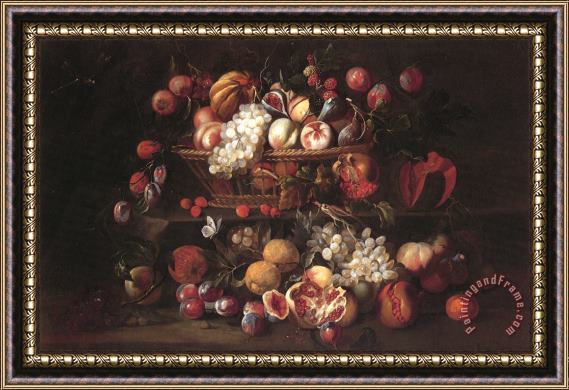 Abraham Brueghel (breugel, Breughel) Nature Morte Aux Fruits Framed Print