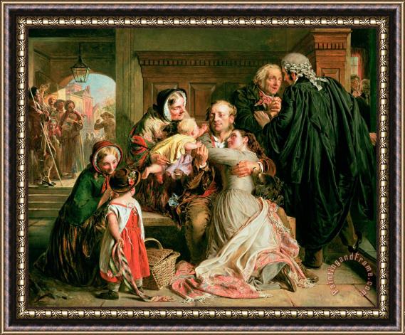 Abraham Solomon The Acquittal Framed Painting