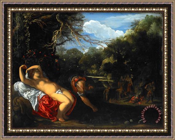 Adam Elsheimer Apollo And Coronis Framed Painting