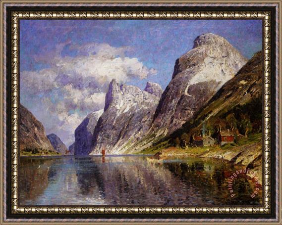 Adelsteen Normann Utsyn Mot En Vestlandsfjord Framed Painting