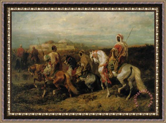 Adolf Schreyer Approaching The City Framed Painting