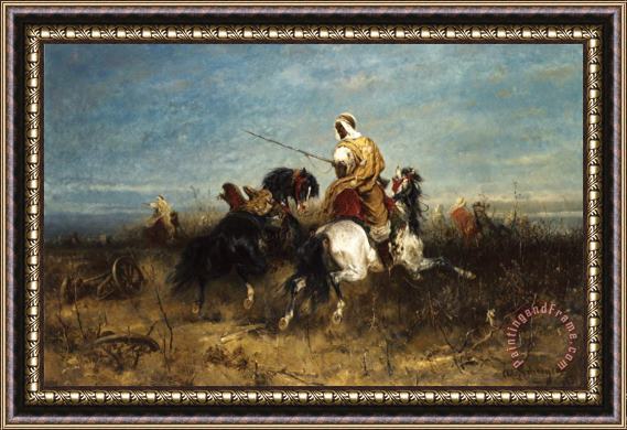 Adolf Schreyer Arabian Horsemen Framed Print