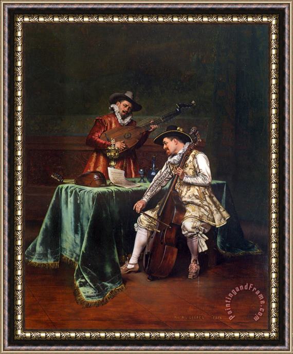 Adolphe Alexandre Lesrel The Musicians Framed Painting