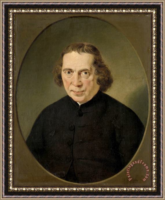 Adriaan de Lelie Portrait of Jan Nieuwenhuyzen Framed Painting