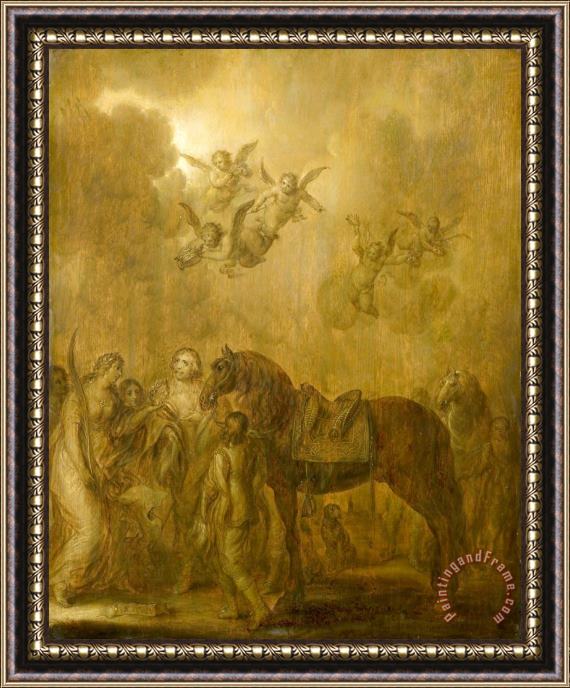 Adriaen Pietersz. van de Venne Allegory of The Stadtholdership of Prince Frederick Henry Framed Painting