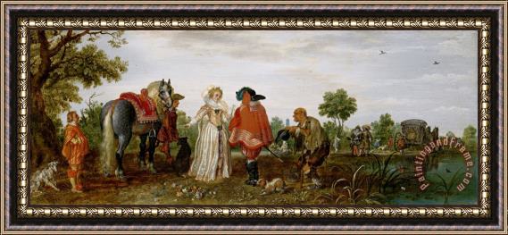 Adriaen Pietersz. van de Venne Spring (the Meeting) Framed Painting