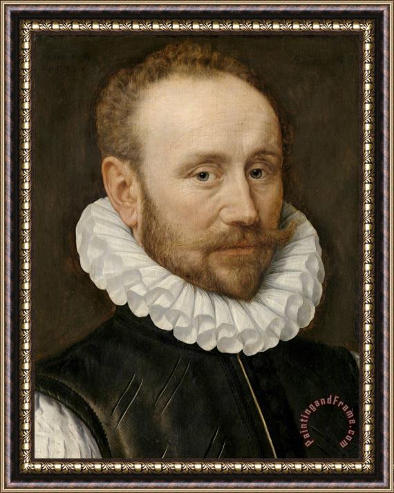 Adriaen Thomasz. Key Portrait of a Man Framed Painting
