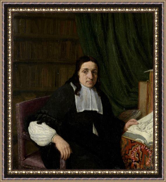 Adriaen Van Ostade Portrait of a Scholar Framed Painting