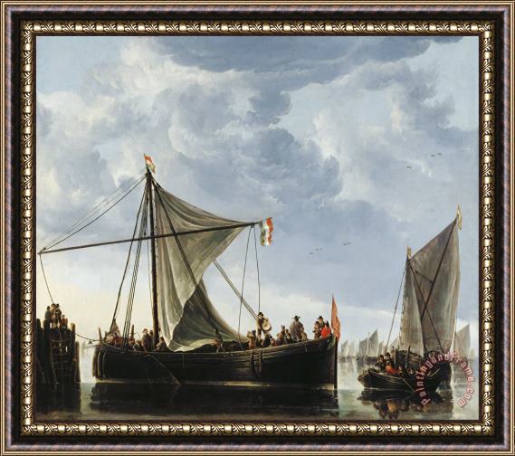 Aelbert Cuyp The Passage Boat Framed Painting
