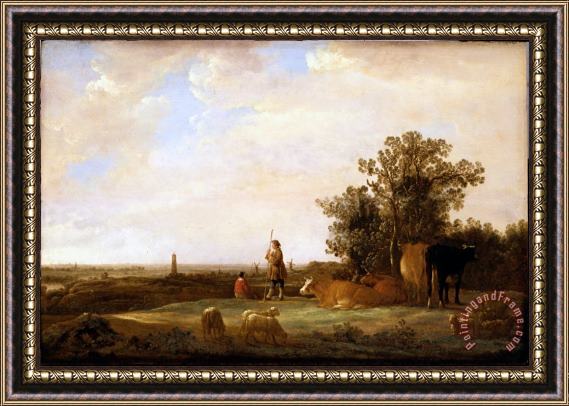 Aelbert Cuyp View on a Plain Framed Painting