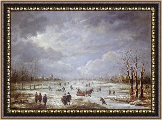 Aert van der Neer Winter Landscape Framed Print