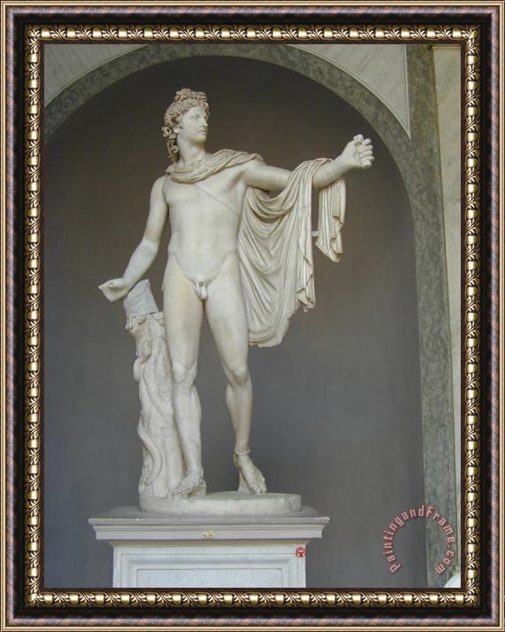 After Leochares Apollo Belvedere Framed Painting