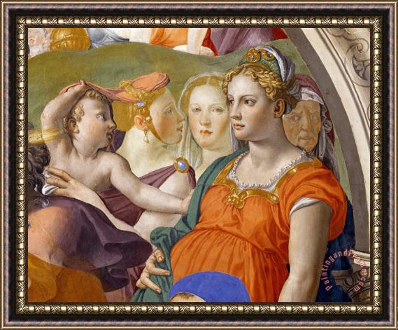 Agnolo Bronzino The Crossing of The Red Sea Framed Painting