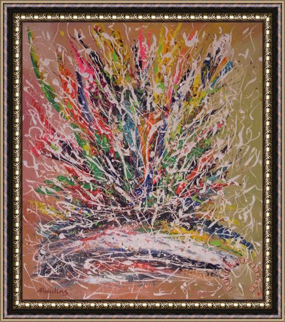 Agris Rautins A bouquet of colors Framed Painting