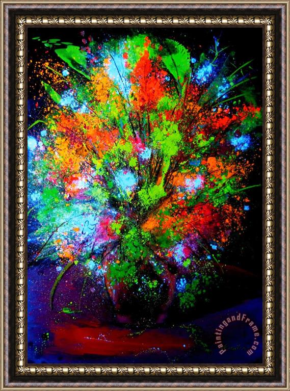 Agris Rautins Fireflowers 1 Framed Painting