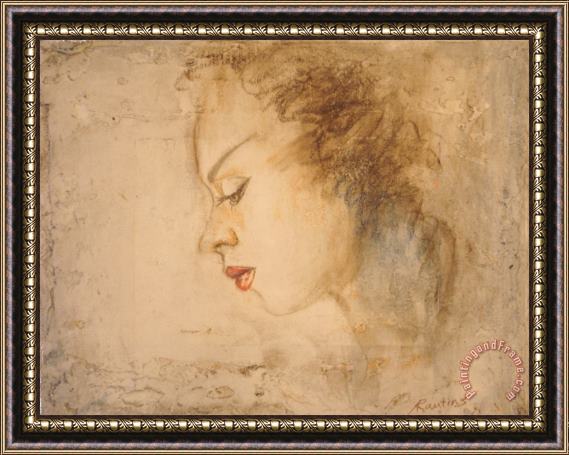 Agris Rautins Portrait of an angel Framed Painting
