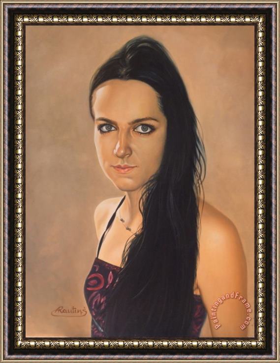 Agris Rautins Portrait of Klinta Framed Painting