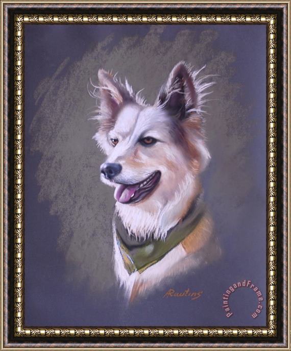 Agris Rautins Portrait of my neighbor's dog Framed Painting