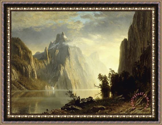 Albert Bierstadt A Lake in The Sierra Nevada Framed Print