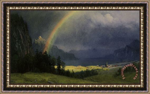 Albert Bierstadt After The Shower Framed Painting