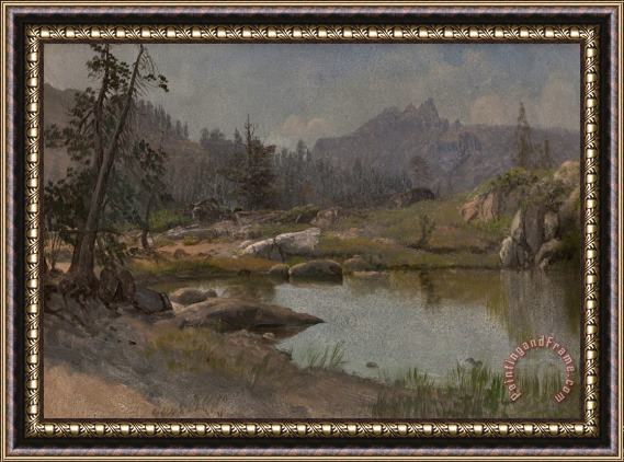 Albert Bierstadt At The Summit, Estes Park Colorado, 1870 Framed Print