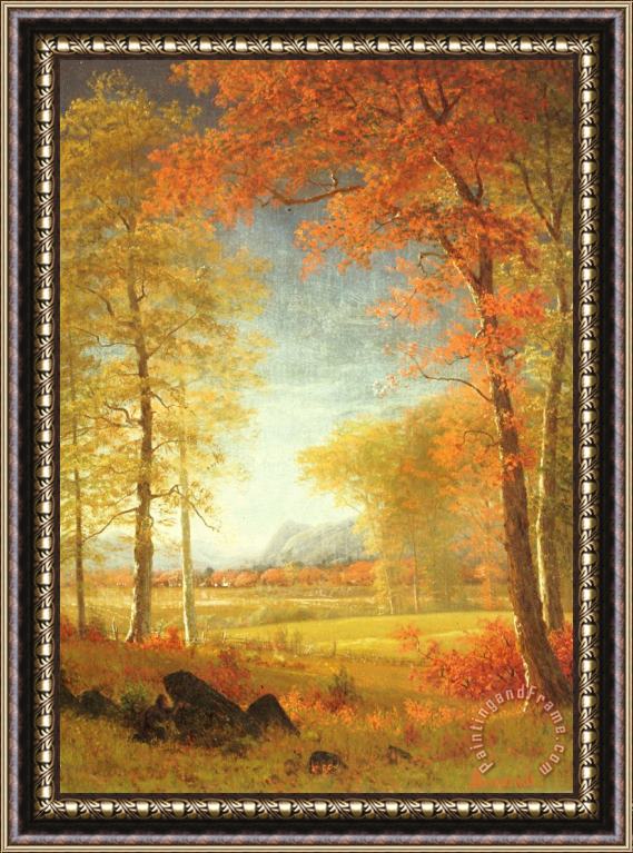 Albert Bierstadt Autumn in America Framed Painting