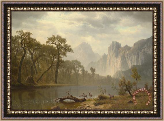 Albert Bierstadt In The Yosemite Valley Framed Print