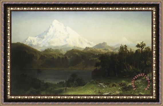 Albert Bierstadt Mount Hood in Oregon Framed Print