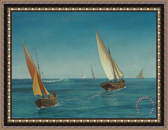 Albert Bierstadt On The Mediterranean Framed Print