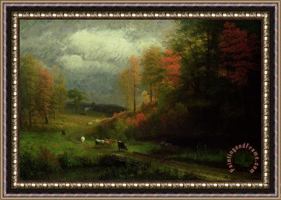 Albert Bierstadt Rainy Day in Autumn Framed Print