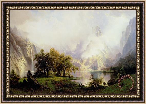 Albert Bierstadt Rocky Mountain Landscape Framed Painting