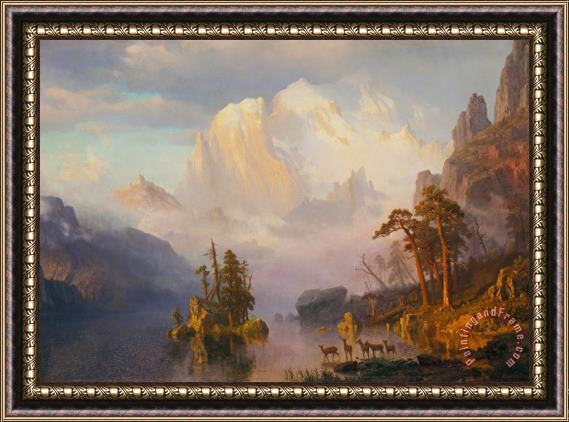 Albert Bierstadt Rocky Mountains Framed Print