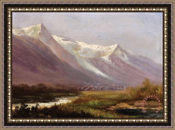 Albert Bierstadt Study of Mountains Framed Painting
