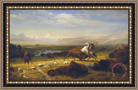 Albert Bierstadt The Last of The Buffalo Framed Painting