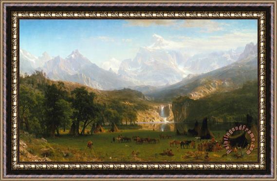 Albert Bierstadt The Rocky Mountains, Lander's Peak, 1863 Framed Painting