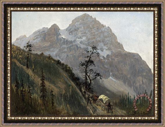 Albert Bierstadt Western Trail, The Rockies Framed Print