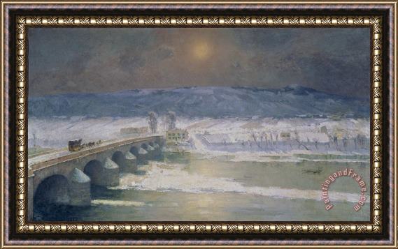 Albert-Charles Lebourg The Snow in the Auvergne Framed Painting