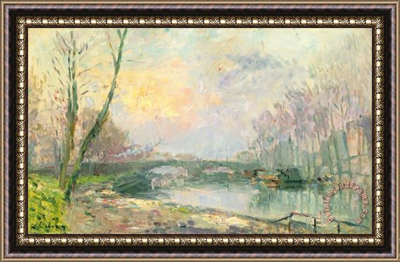 Albert-Charles Lebourg View Of The Seine Paris Framed Painting